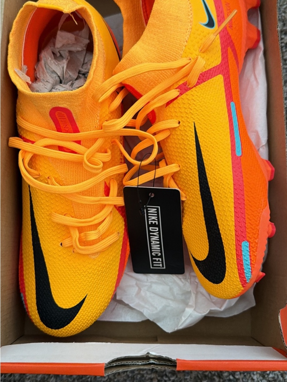 Nike Kids Bright Orange and Black Soccer Cleats